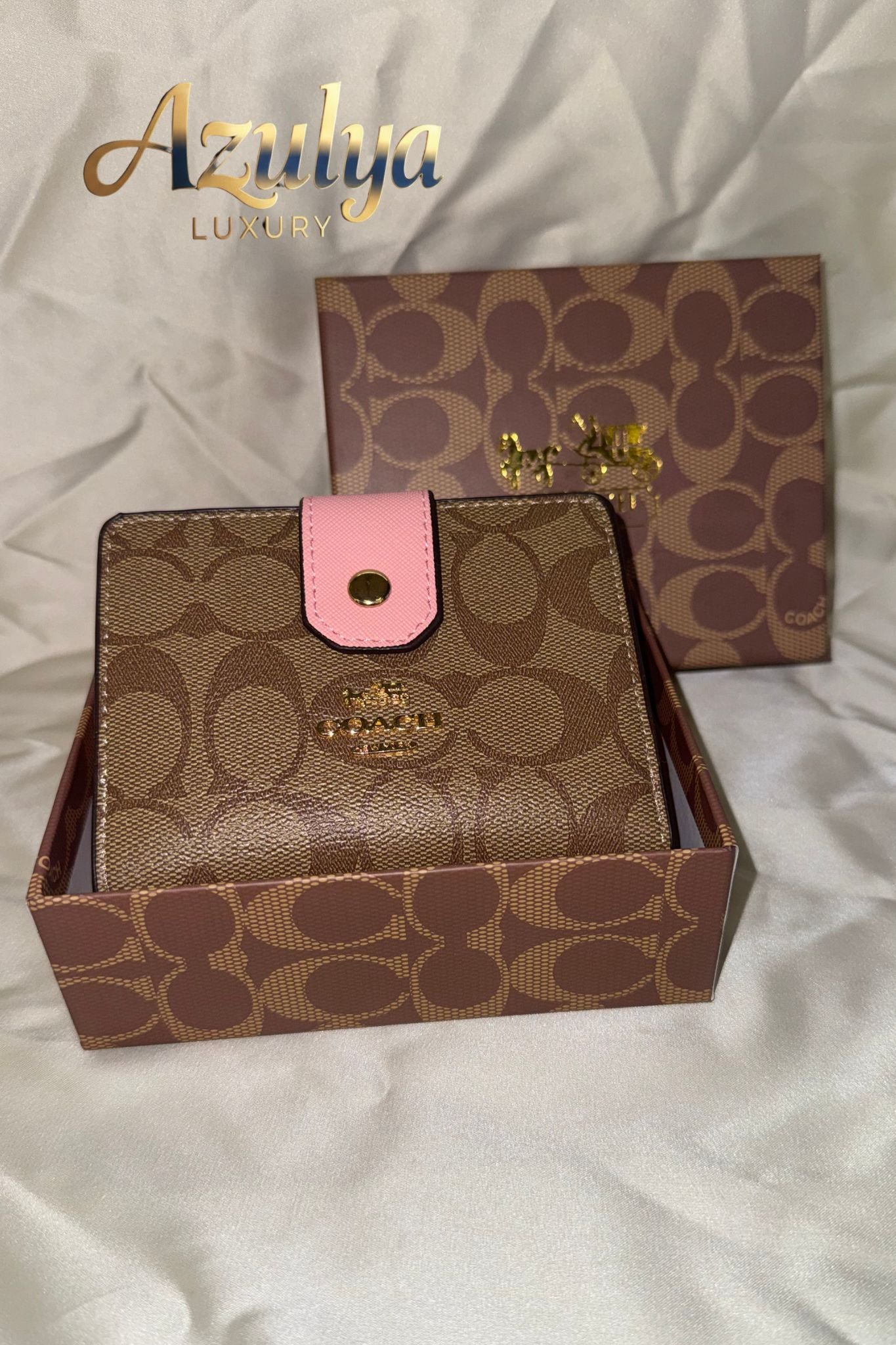 Porte-Monnaie Monogram Rose & Beige