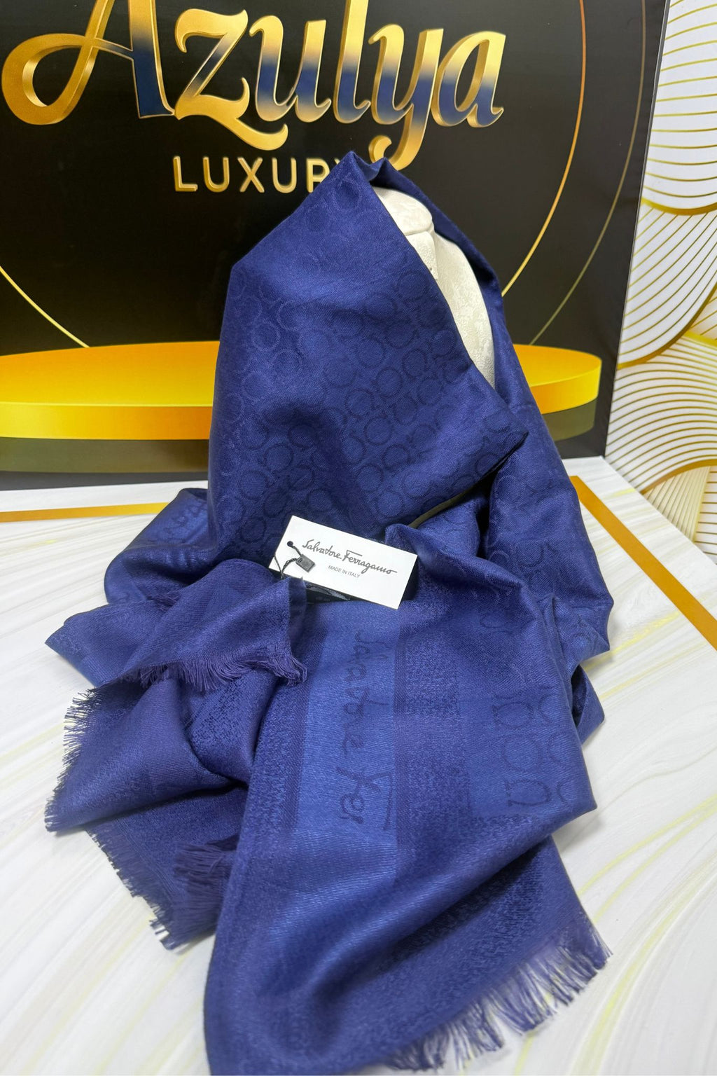 Châle Signature Bleu Marine