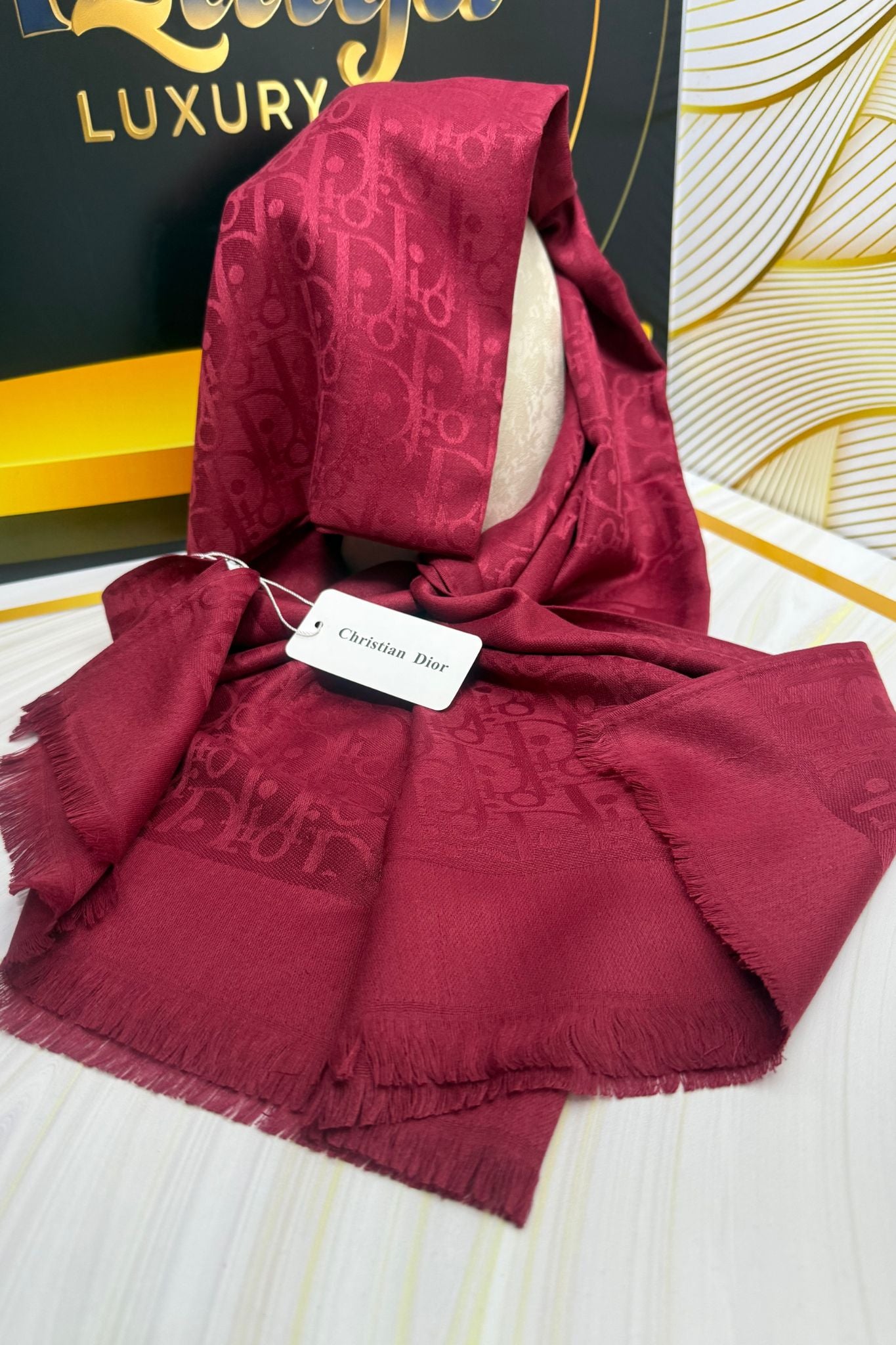 Châle Monogram Bordeaux Prestige