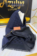 Châle Monogram Bleu Nuit