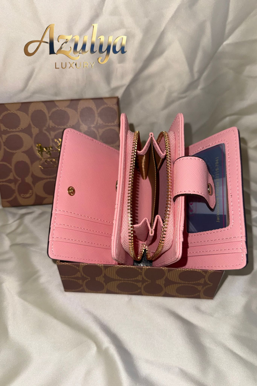 Porte-Monnaie Monogram Rose & Beige