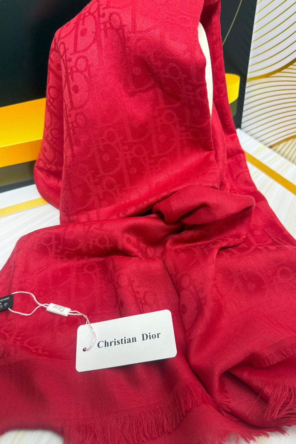Châle Monogram Rouge Rubis D