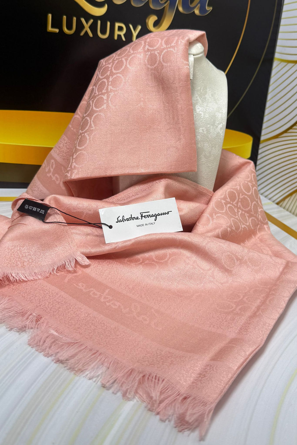 Châle Signature Rose Poudré