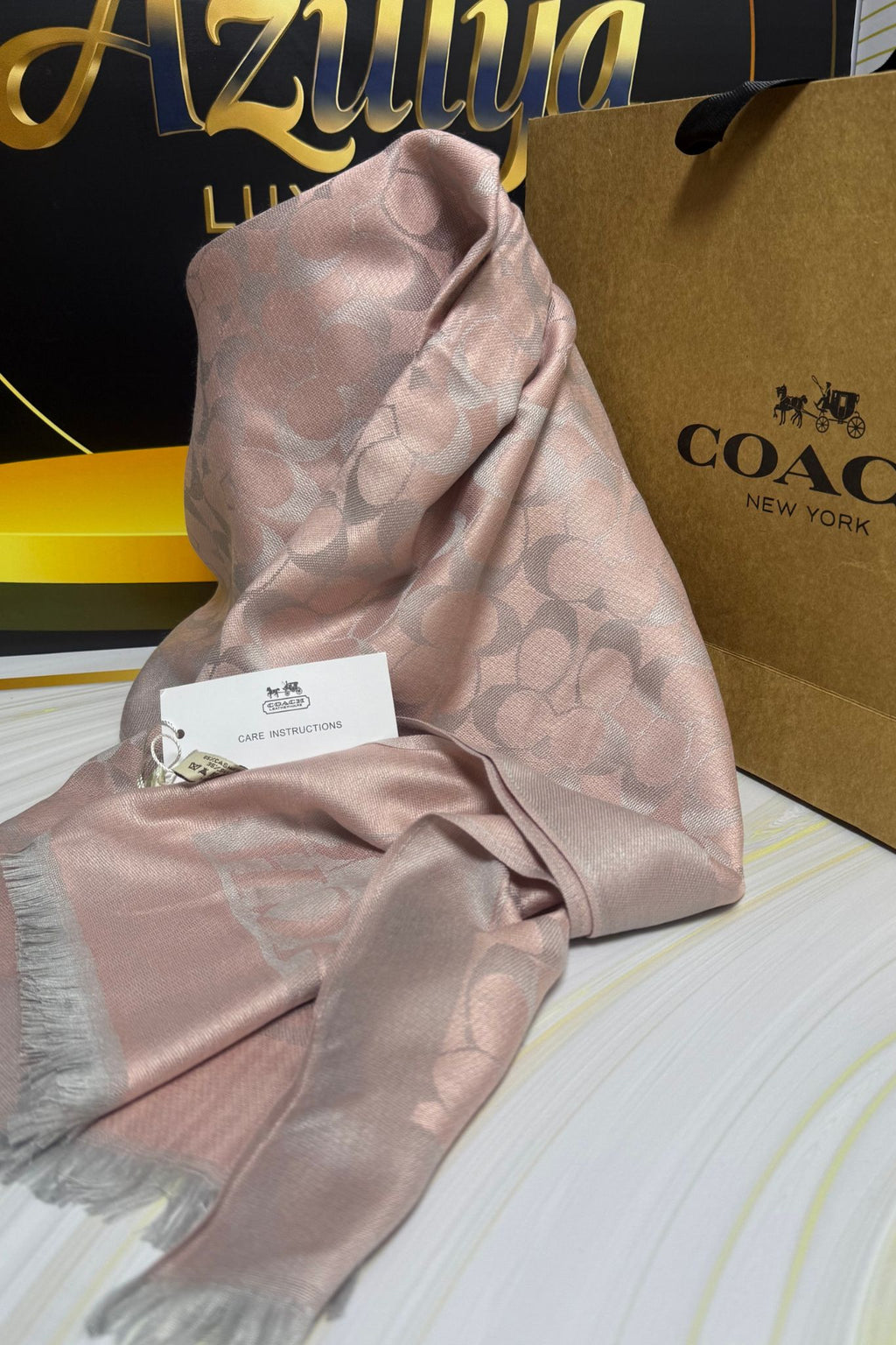 Châle Signature Rose Poudré CO