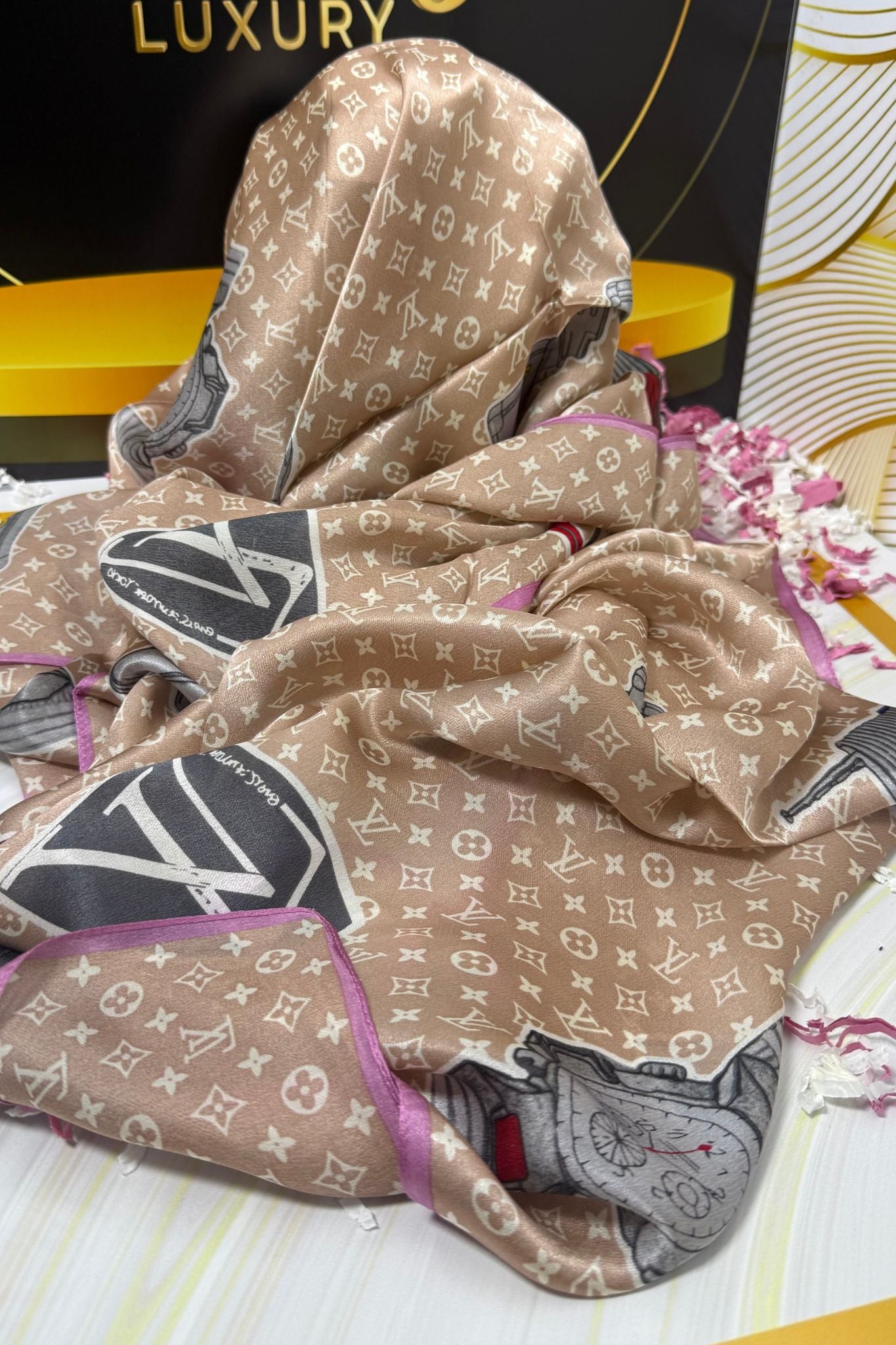 Châle Monogram Beige Sable