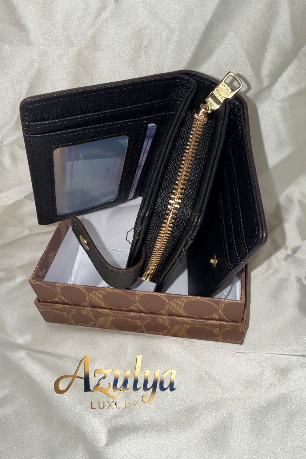 Portefeuille Élégance Camel et Noir