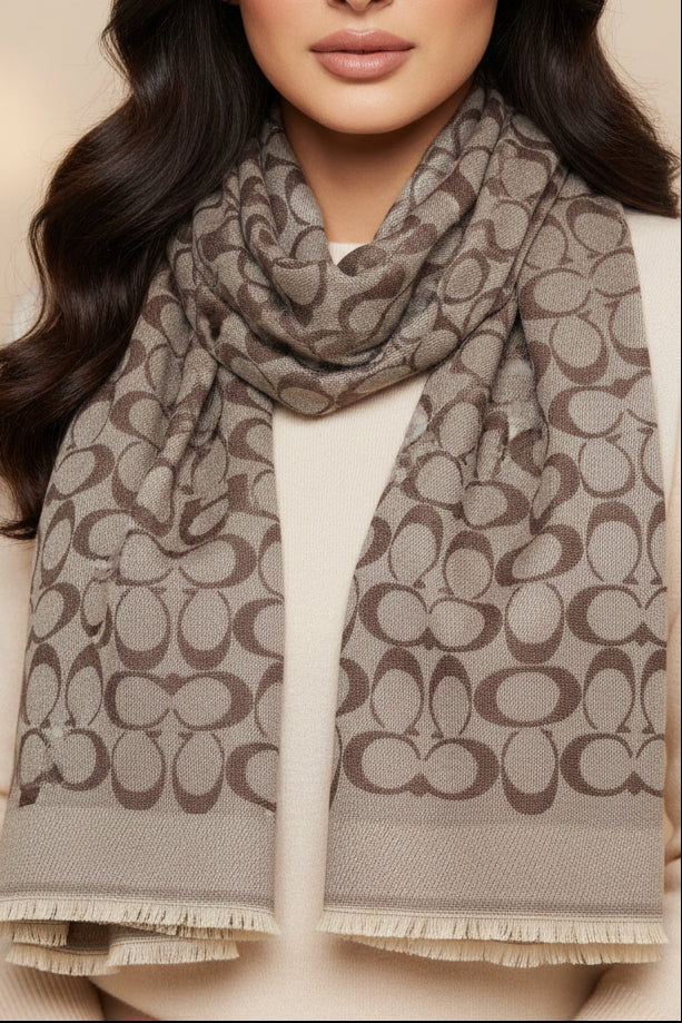 Châle Signature Taupe & Beige CO
