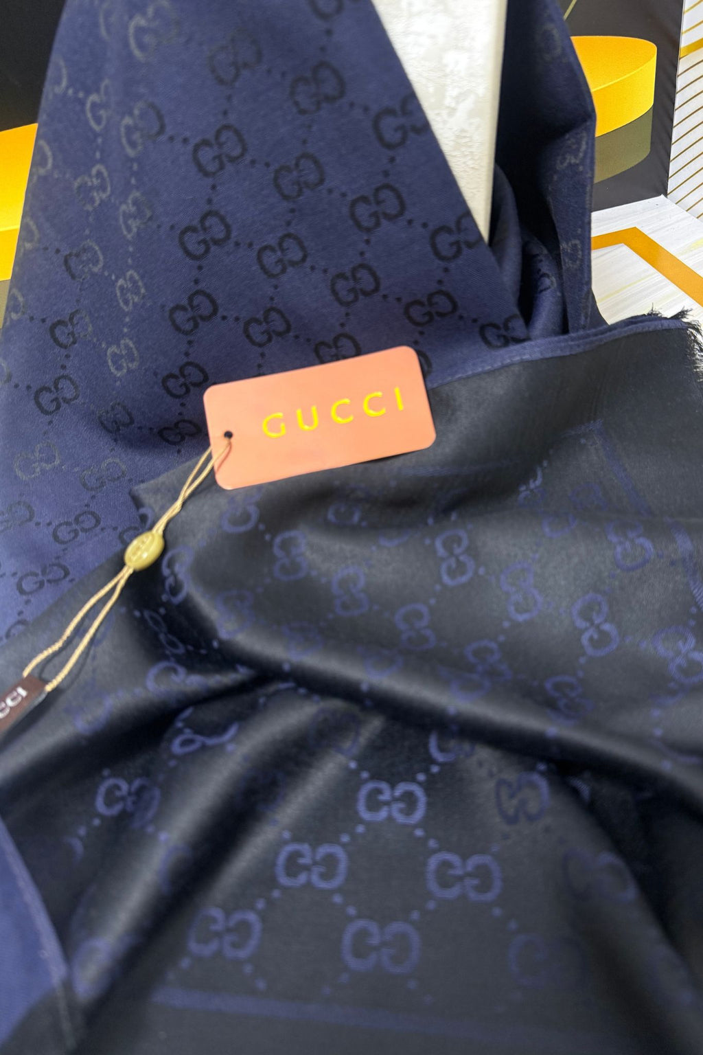 Châle Monogram Bleu Nuit