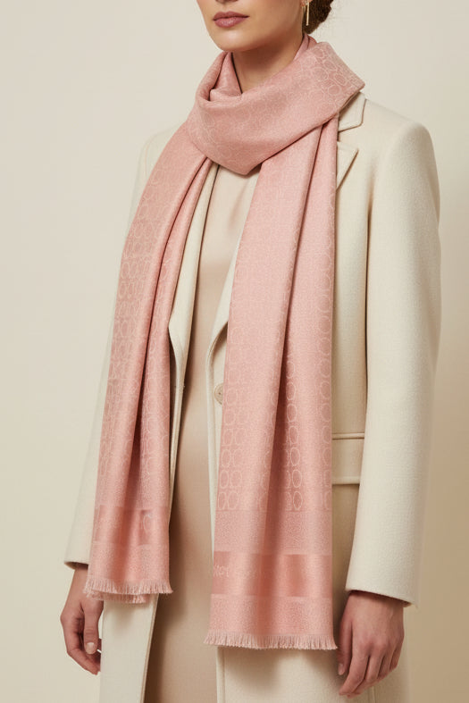 Châle Signature Rose Poudré