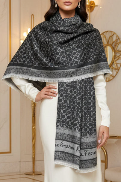 Châle Signature Gris Argent