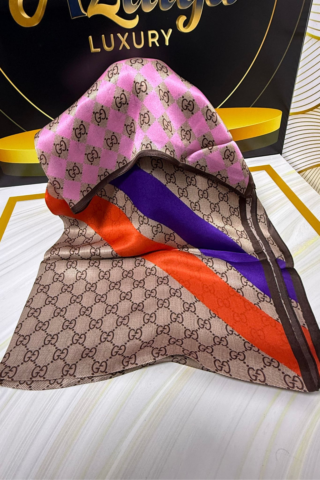 Châle Monogram Rose Orchidée Multicolore