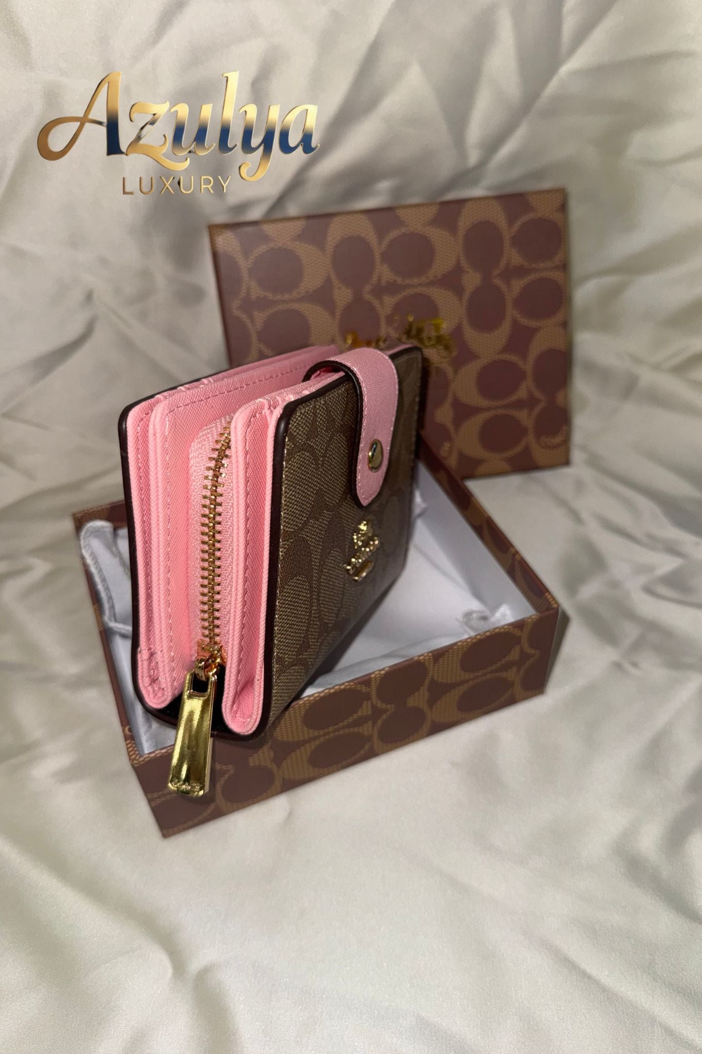 Porte-Monnaie Monogram Rose & Beige